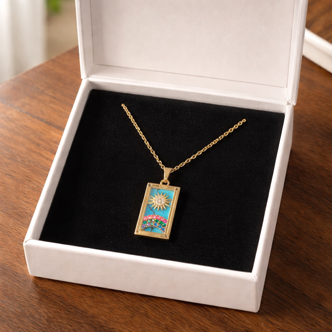 The Sun Tarot Card Necklace