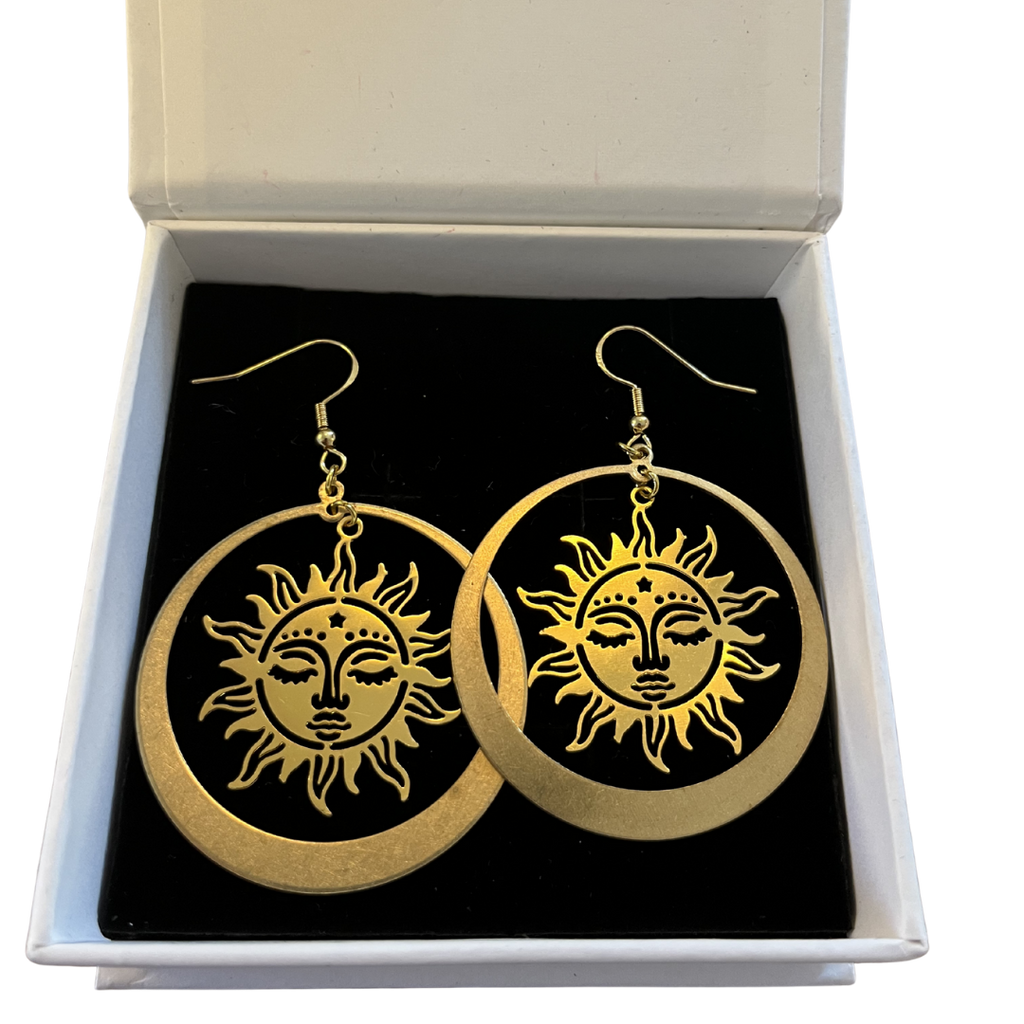 Solar Muse Gold Hoop Earrings