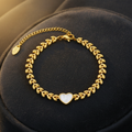 Gold Wheat Leaf Heart Bracelet Luxury Background