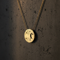 Moon Stars Necklace Dark Textured Background